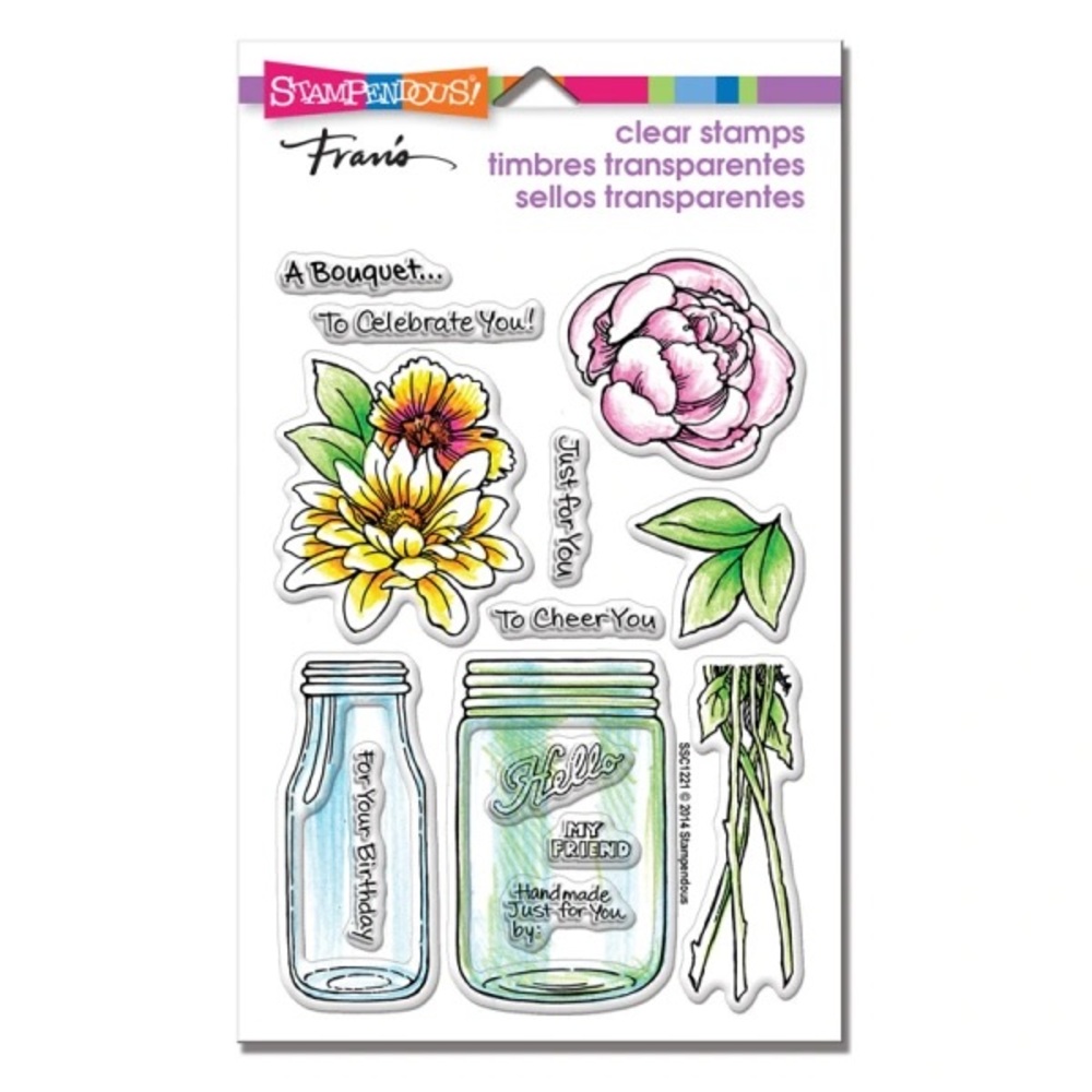 « Bouquet for you » Cling acrylic Stamp Set by Stampendous